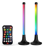 RGB Color Changing LED Light Bars RGBIC Ambiance Lighting Backlight with Multiple Scene Modes and...