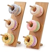 Aimto Donut Wall Stand Wooden Doughnut Display Stand Dessert Table Decoration for Party, Dessert ...