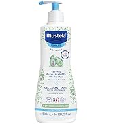 Mustela Baby Gentle Cleansing Gel - Baby Hair &amp; Body Wash - with Natural Avocado fortified with V...