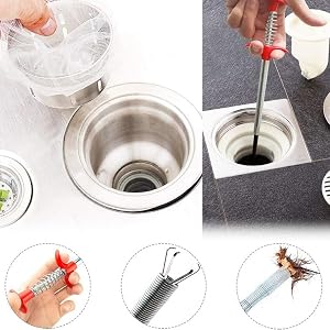Drain hair removal tool and wire grabber culebras para destapar drenajes for shower clogs