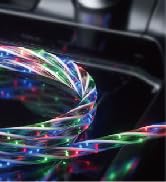 Light Up 4 in 1 USB Charging Cables - Multicolored Flowing Fast Charging - Illuminated Cable for ...