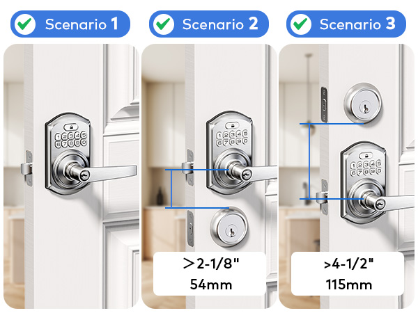 Automatically detects left- or right-handed doors