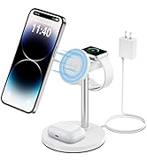for Magsafe Charger Stand, 15W 3 in 1 Wireless Charging Station for Apple Devices, for iPhone 15/...