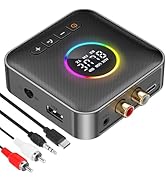 Bluetooth 5.4 Transmitter Receiver 3-in-1 Bluetooth Adapter HiFi Audio Bluetooth Receiver FM Tran...