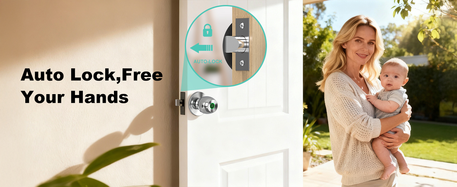 52HZ fingerprint door knob