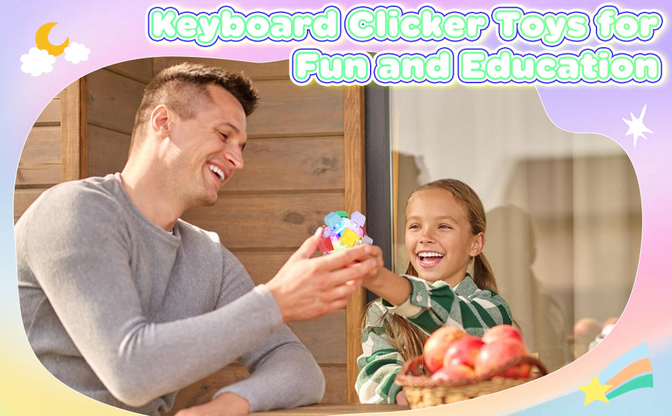 Keyboard Clicker with LED Light Fidget Stress Relief Sensory Toy