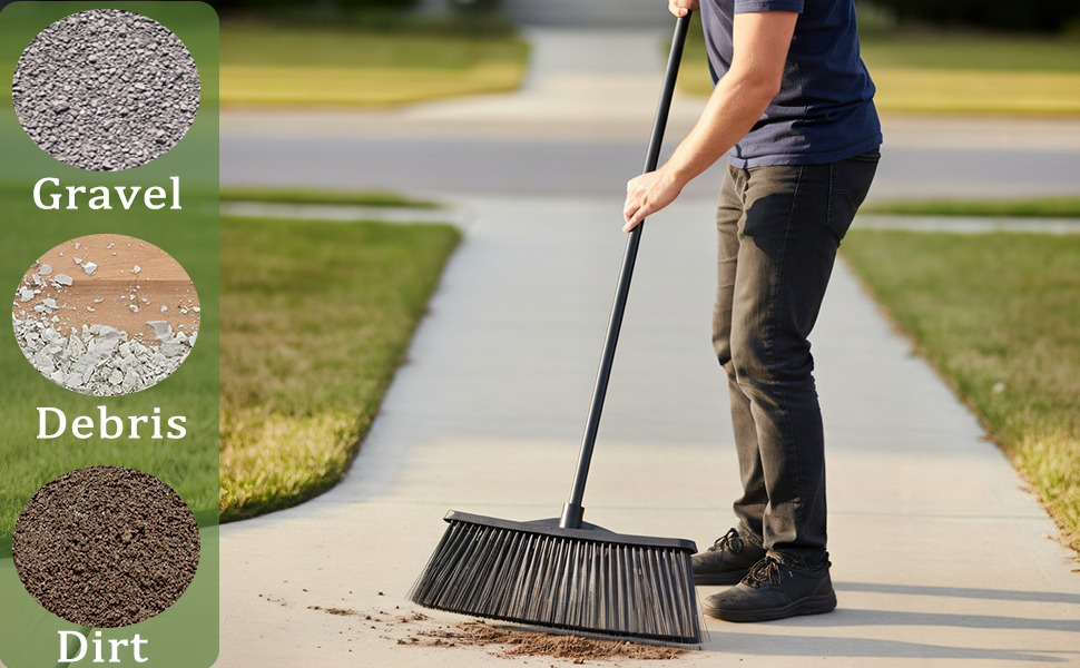 Heavy Duty Outdoor Broom for Cleaning Garages, Terraces, and Porches