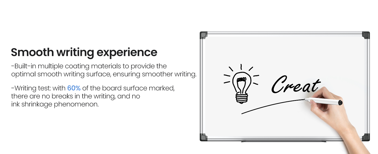 Smooth writing experience