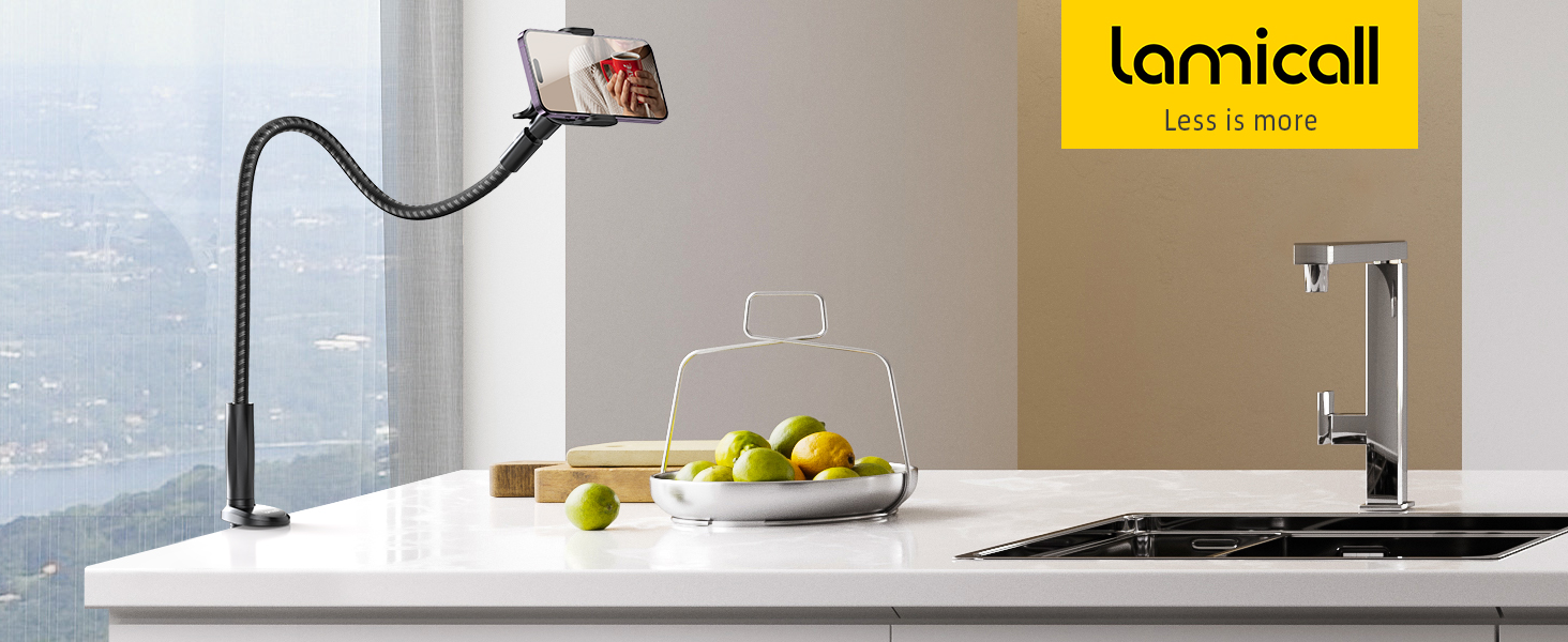 Lamicall Gooseneck Phone iphone Holder Bed mount headbroad