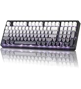 ZORNHER ZH980 Wireless Mechanical Gaming Keyboard,95% Black &amp; White Hot-Swappable Custom Creamy k...