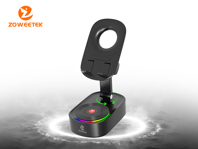 cell phone stand with speaker buletooth