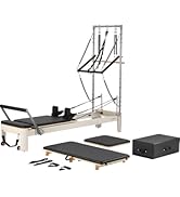 VEVOR Pilates Reformer Machine for Home Gym, with Jump Board/Reformer Box/Chair/Spine Corrector/S...