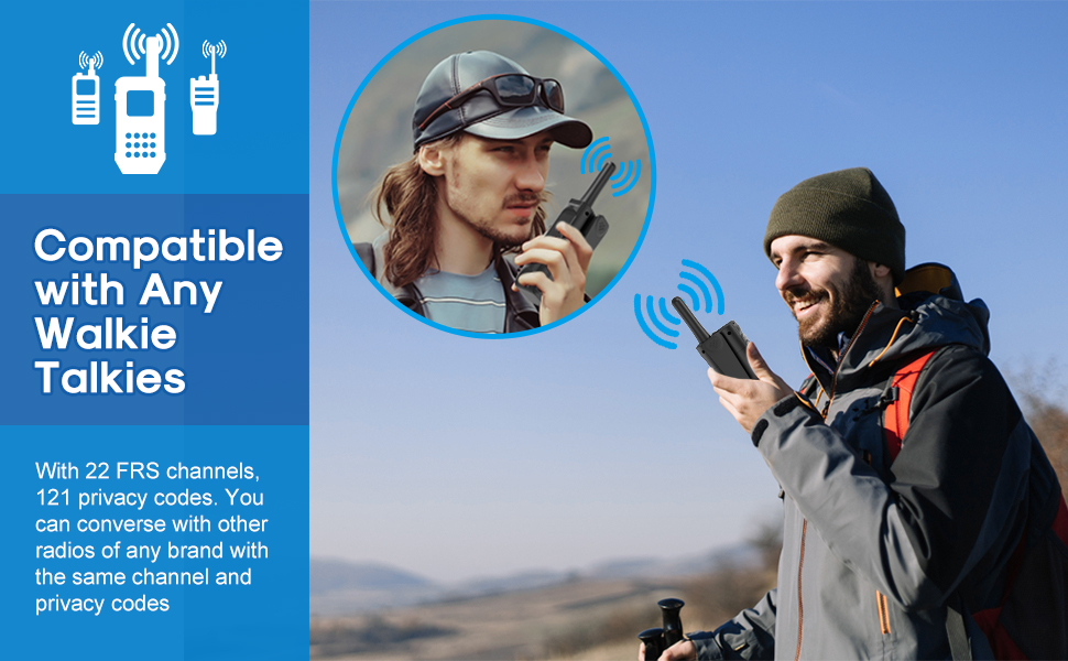 Compatible with any walkie talkies radios