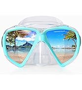 Snorkel Diving Mask Panoramic HD Swim Mask, Anti-Fog Scuba Diving Goggles,Tempered Glass Dive Mas...