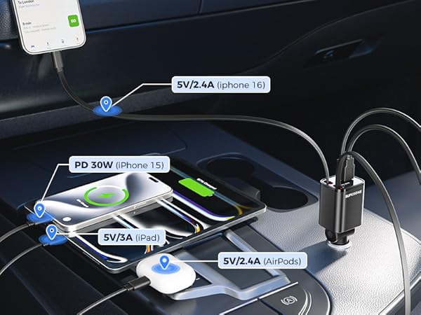 retractable usbc charger