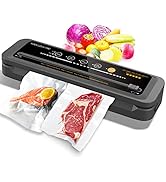 MegaWise Vacuum Sealer Machine | 80kPa Suction Power| Bags and Cutter Included | Compact One-Touc...
