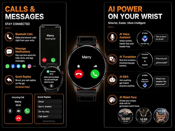 Smart watch with Calling and Texting Capabilities