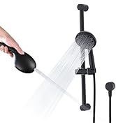 LOCALAND Slide Bar Hand Held Shower with Hose, Matte Black