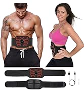 eAnjoy EMS Muscle Stimulator, ABS Stimulator, Abdominal Toning Belt Home Office Fitness Workout E...