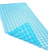 Linoows Non-Slip Bathtub and Shower Mats, Power Grip Bath Mat 35 x 16.3 Inch with Suction Cups an...
