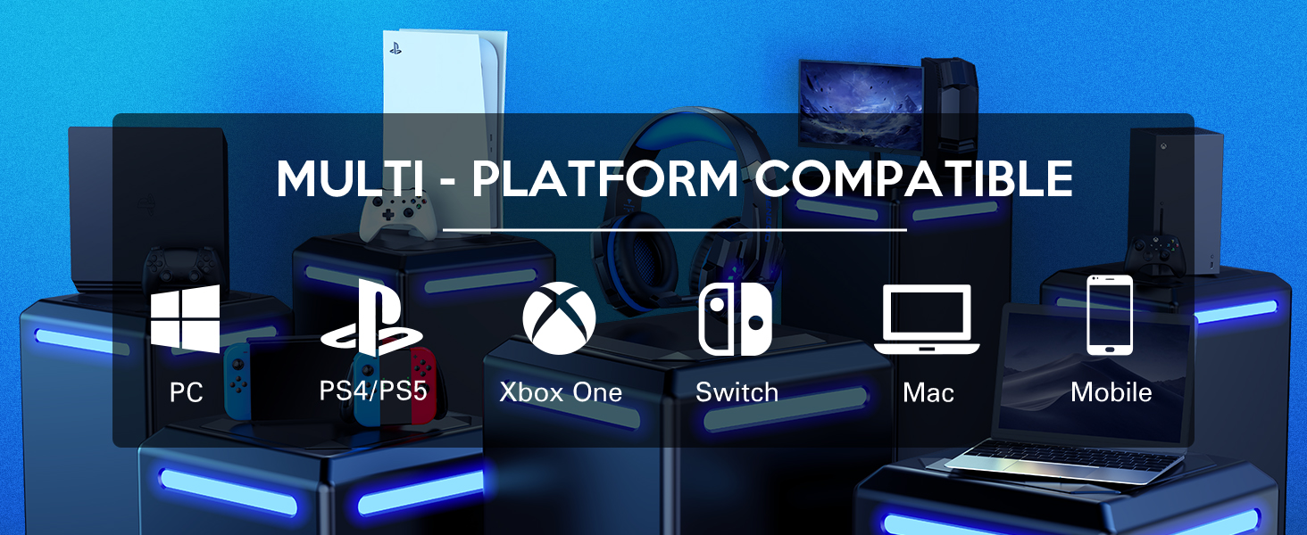 pc ps4 ps5 headset headphones with mic