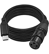 BENACES XLR to Type-C Microphone Connection Cable, 3FT/1M Nylon Braided USB C Male to XLR Female ...