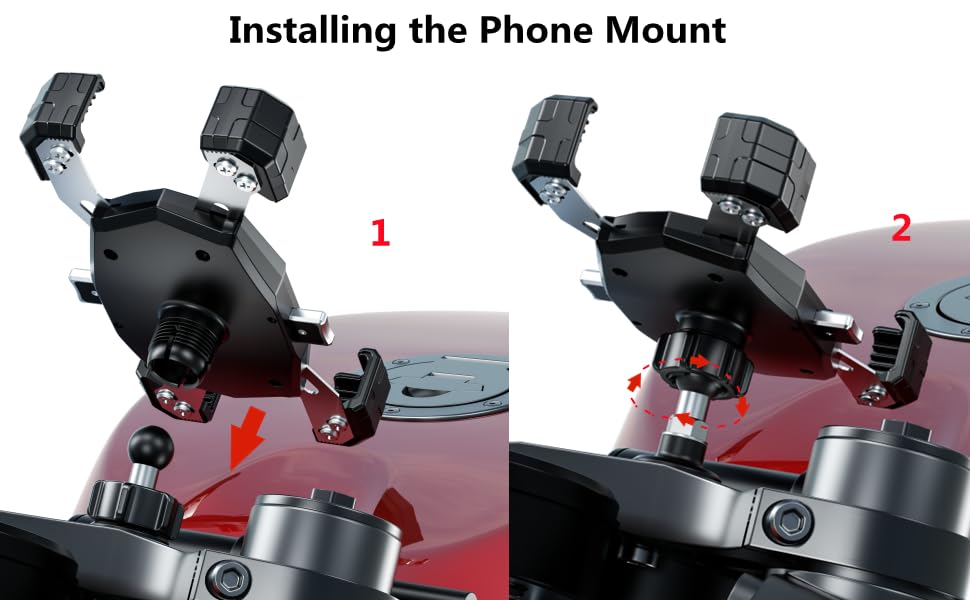 motorcycle phone fork stem