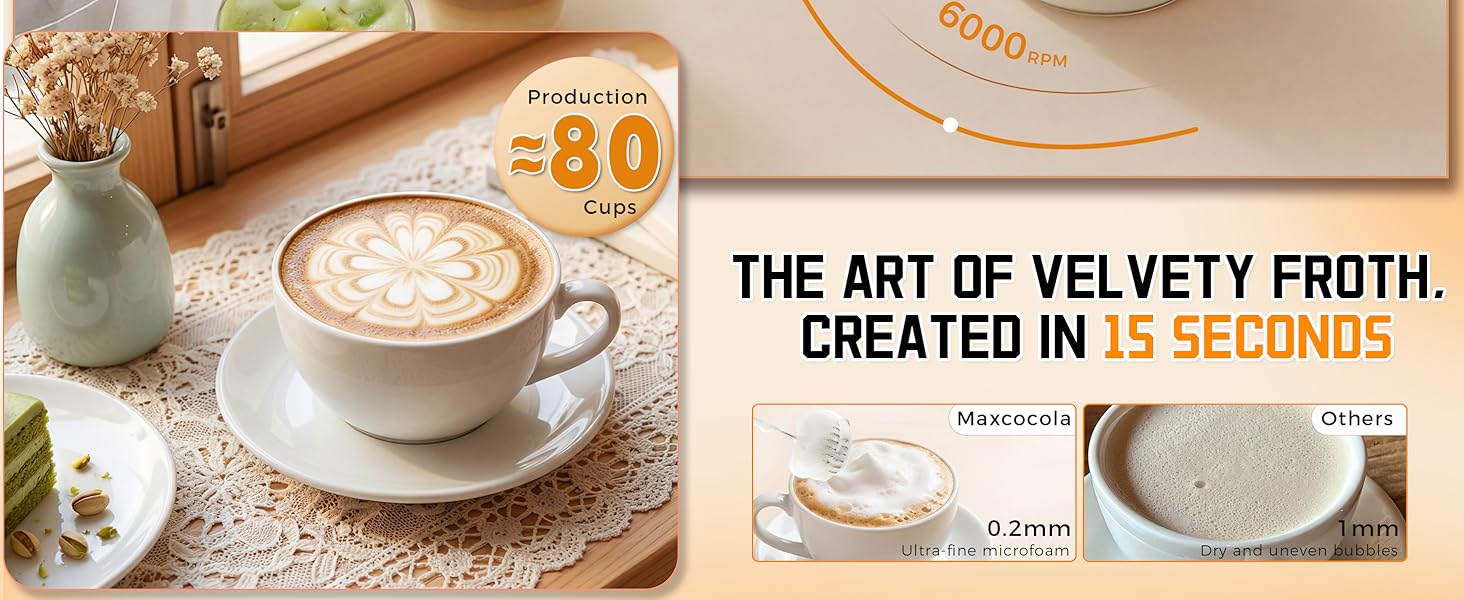 Silky smooth texture with the rechargeable frother