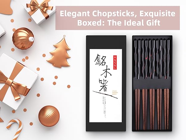 Hardwood Chopsticks Reusable Japanese Style Natural Wood Chop Stick
