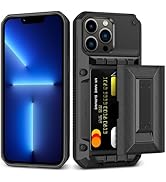 SAMONPOW for iPhone 13 Pro Max Case Wallet with Card Holder [4 Cards] &amp; Stand &amp; Military-Grade Pr...
