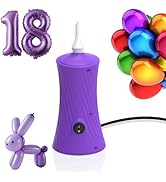 Electric Air Balloon Pump, Portable Long Animal Balloon Pump Electric Blower Machine Blue/Orange/...