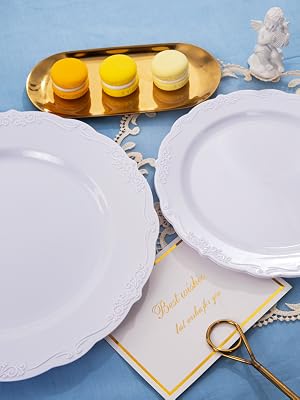 white plastic plates