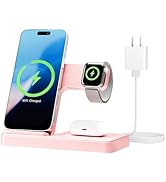 Wireless Charging Station for Apple Devices: 3 in 1 Foldable Qi Compact Case-Friendly Charger Sta...