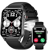 Smart Watches for Women Men (Answer/Make Call) with LED Flashlight, 1.96" HD Touch Screen Fitness...