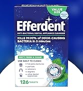 Efferdent Retainer Cleaning Tablets, Denture Cleaning Tablets for Dental Appliances, Minty Fresh ...
