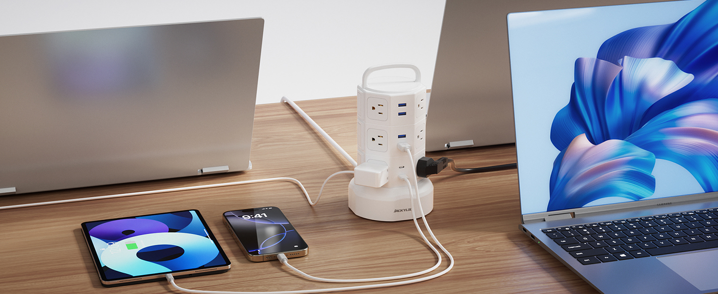 office supplies power strip tower