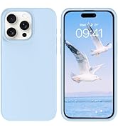 GUAGUA Compatible with iPhone 15 Pro Max Case 6.7 Inch Liquid Silicone Soft Gel Rubber Slim Micro...