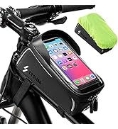 ROCKBROS Bike Frame Phone Bag Waterproof Bike Phone Mount Bag for Road Mountain Folding Electric ...