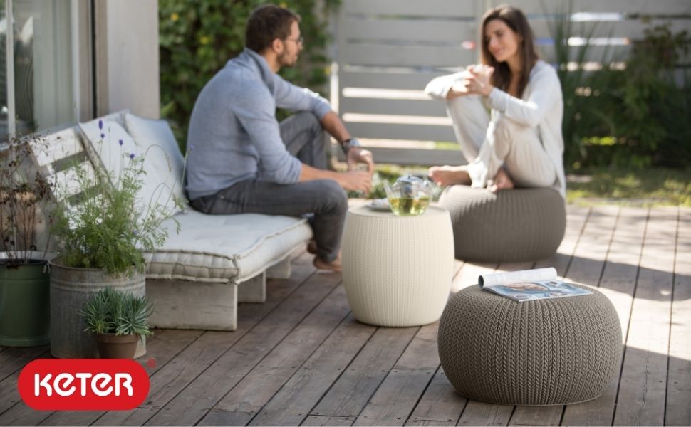 the keter cozy pouf set