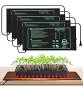 4 PCS Durable Seedling Heat Mat for Plants - 10'' x 20.5'' Bulk Seed Starting Heating Mat for Ind...