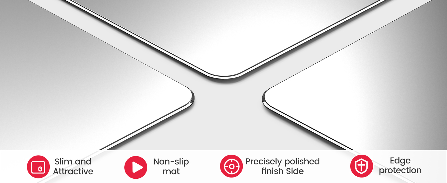 metal mouse pad features
