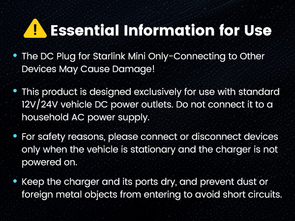 Starlink Mini Car Adapter