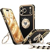 XYZ for iPhone 17 Pro Max Case with Stand, Phone Case with Double Ring Kickstand, Women Girls Bli...