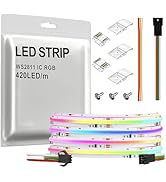 SPI COB RGB IC LED Strip Light FOB WS2811 High Density Uniform Light UL-Listed Dream Color Strip ...