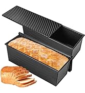 Spmarkt 2-Pack Black 13inch Pullman Loaf Pan with Lid, Premium Non-Stick Coating Bread Pan, PFTE ...