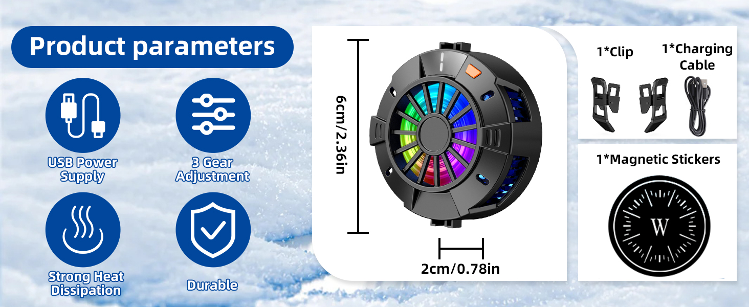 2-in-1 Magnetic & Clip-On Phone Cooler