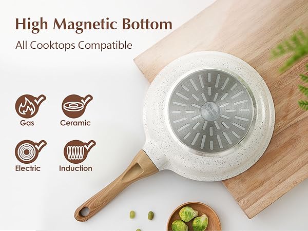 ceramic frying pan with lid