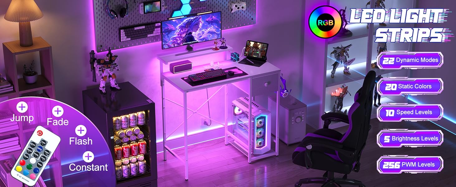 white desk with drawers