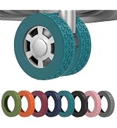 Aorotost 8 Pack Luggage Wheel Covers,Silicone Protective Covers for 2-2.4" Suitcases Spinner Whee...