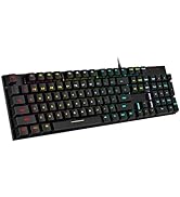 targeal Mechanical Gaming Keyboard - 104 Keys Blue Switch Computer Keyboard - Multi Color Rainbow...
